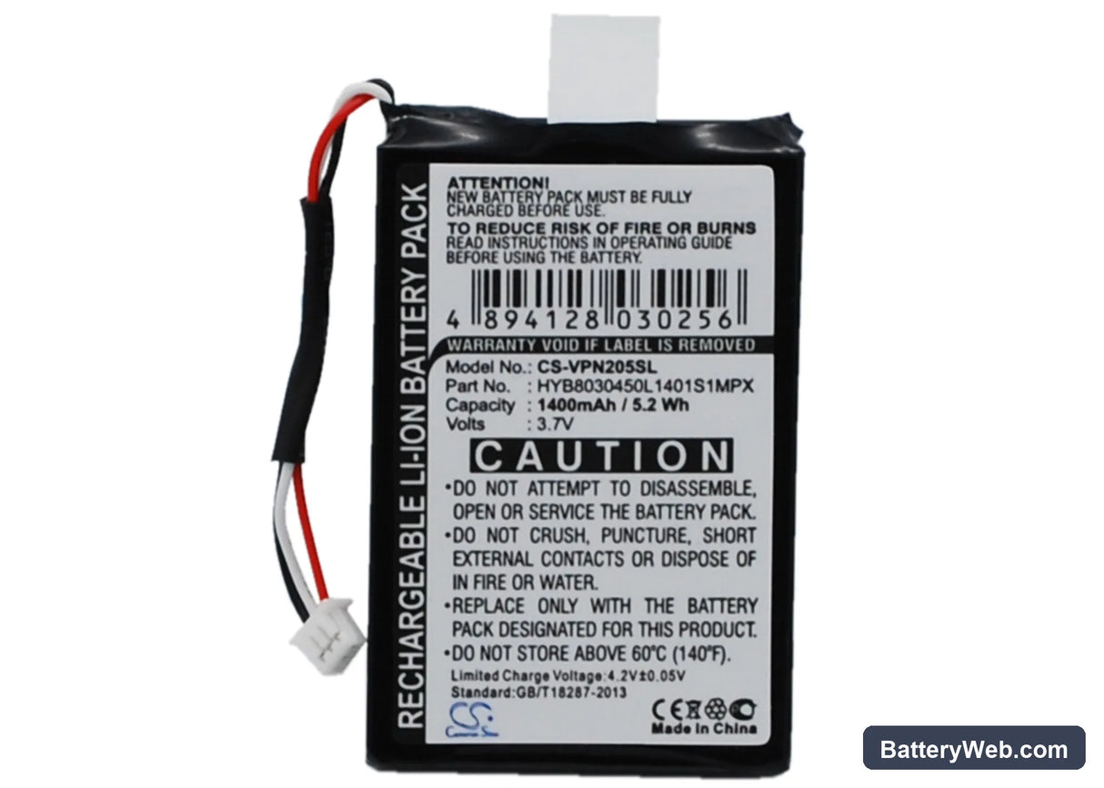 VDO Dayton PN2050 Replacement Battery, 3.7V, 1400mAh, Li-ion 1