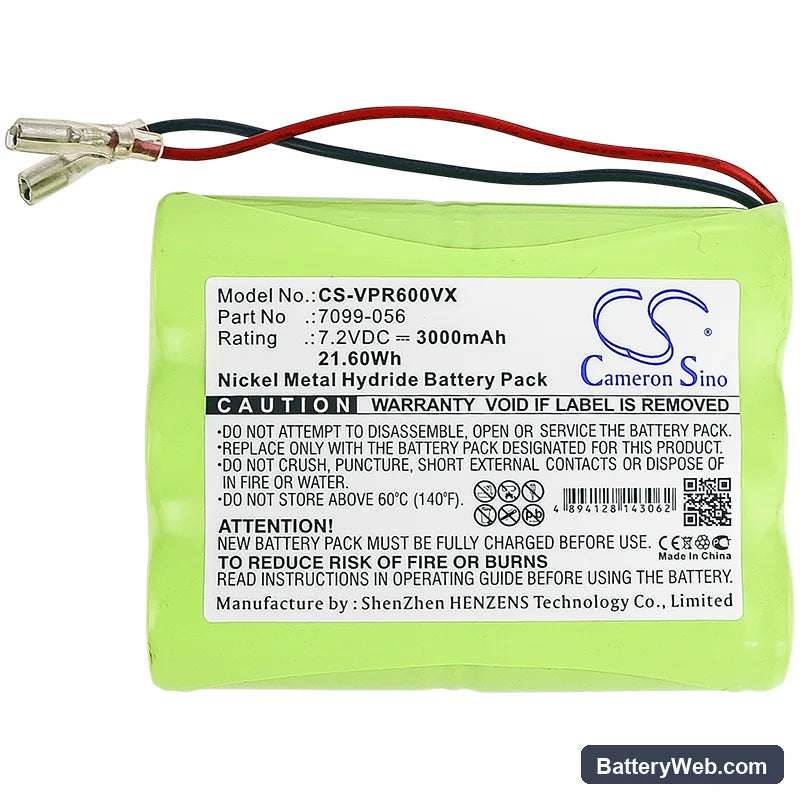 Wolf Garten GH60 Replacement Battery, 7.2V, 3000mAh, Ni-MH 3