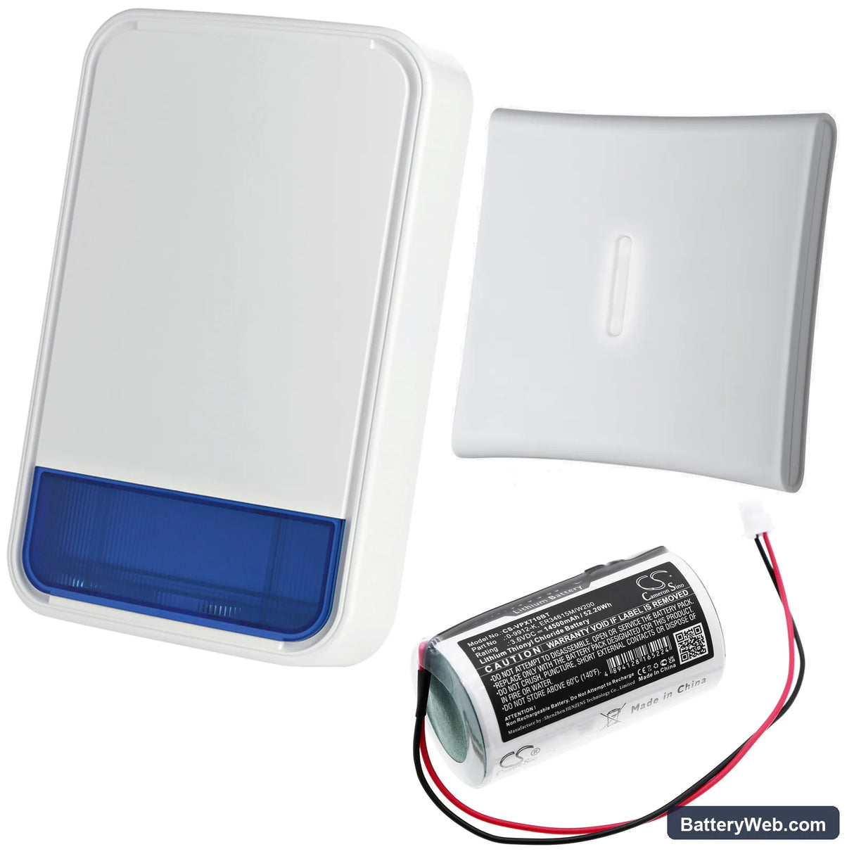 Visonic MC-S710 Replacement Battery, 3.6V, 14500mAh, Li-SOCl2 6