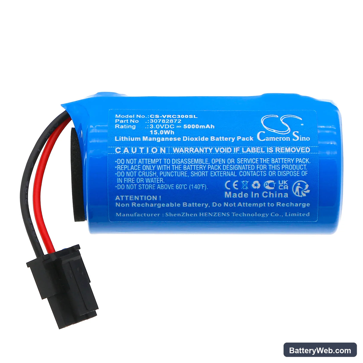 VOLVO C30 2019 Replacement Battery, 3V, 5000mAh, Li-MnO2 3