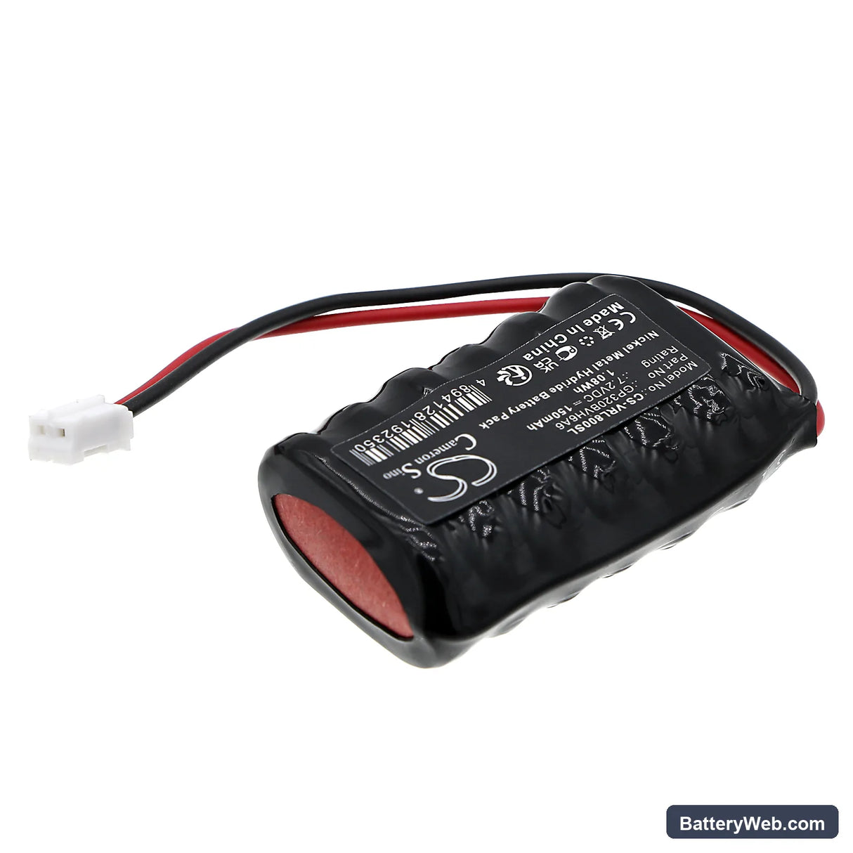 VOLVO Compact Car Siren Replacement Battery, 7.2V, 150mAh, Ni-MH 2