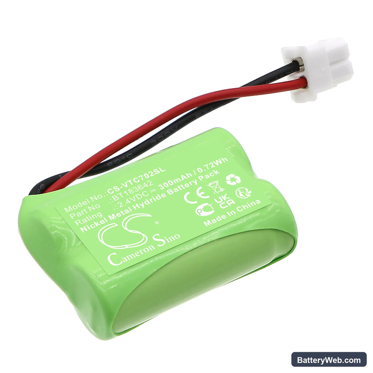 Snom C620 Wireless Mic Replacement Battery, 2.4V, 300mAh, Ni-MH 1
