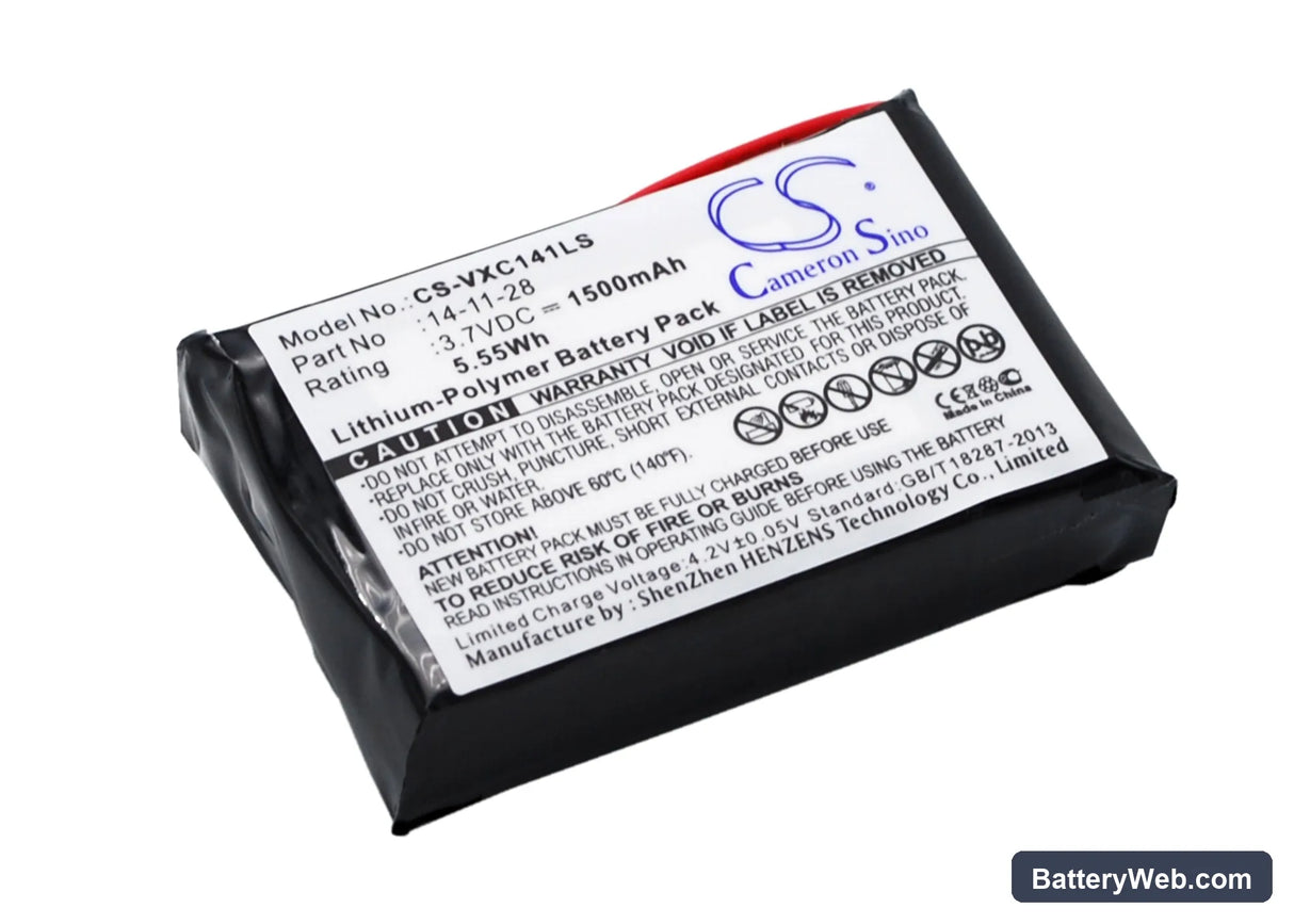 Vancouver Vancouver/XC-141K Replacement Battery, 3.7V, 1500mAh, Li-Polymer 2