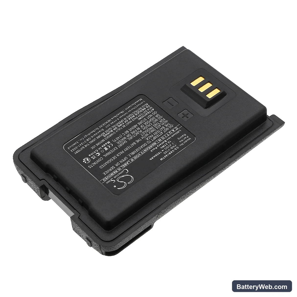 Vertex Standard V318 Replacement Battery, 7.4V, 1650mAh, Li-ion 2