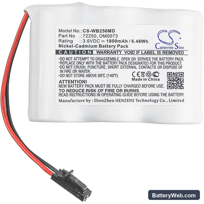 Welch-Allyn Spot Vital Signs Monitor Replacement Battery, 3.6V, 1800mAh, Ni-CD 3