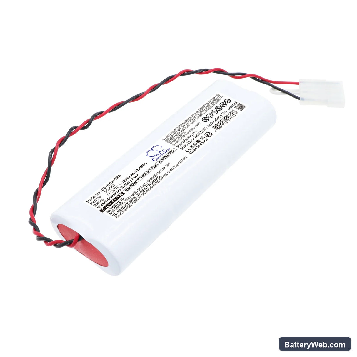 Welch-Allyn 5152 Replacement Battery, 7.2V, 1800mAh, Ni-CD 1