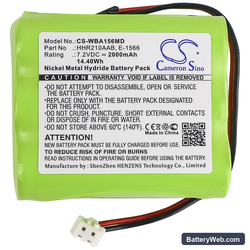 Weighing Baby Baby One WUNDER Replacement Battery, 7.2V, 2000mAh, Ni-MH 3