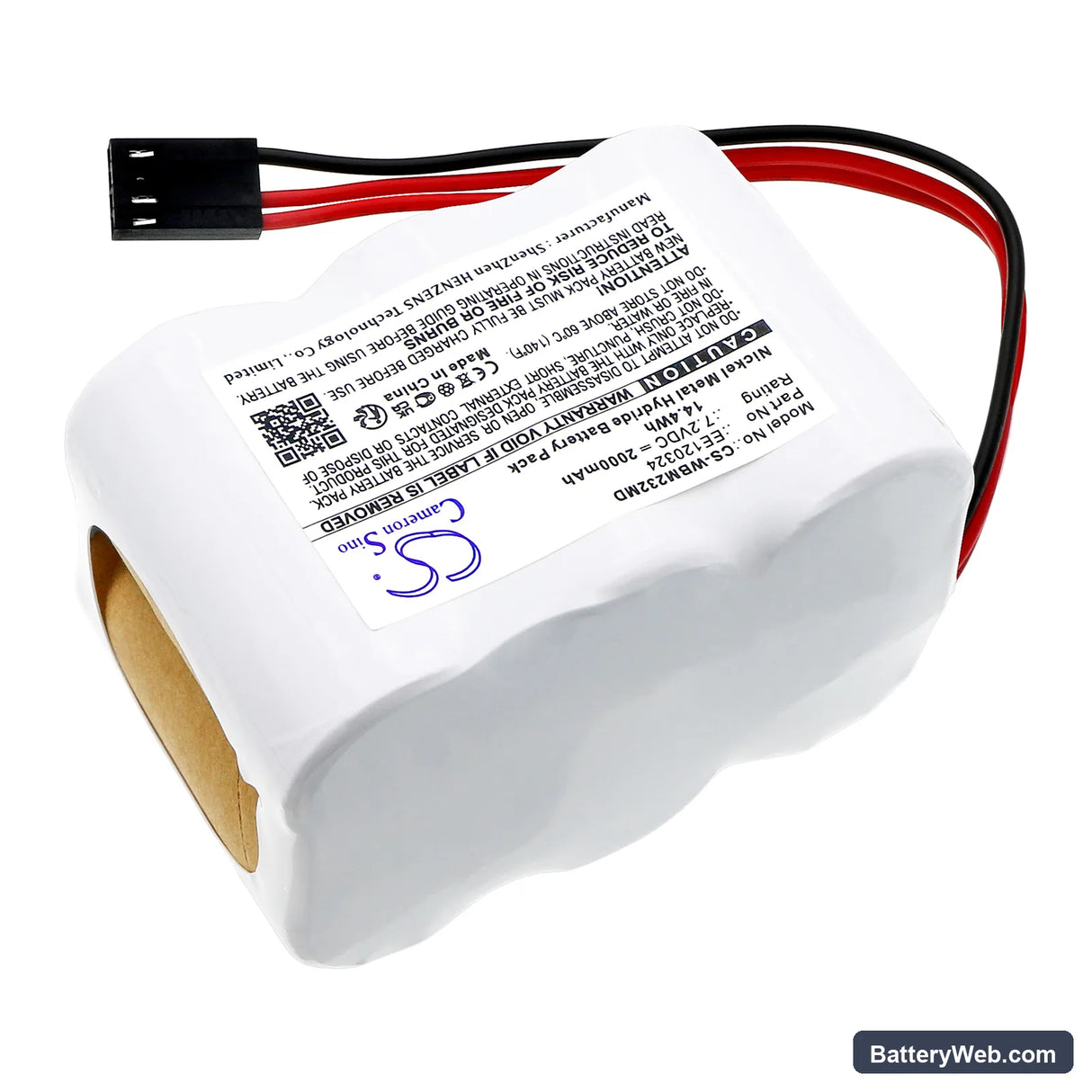 Welch-Allyn Manuel Audiometer 5200 AM232 Replacement Battery, 7.2V, 2000mAh, Ni-MH 2