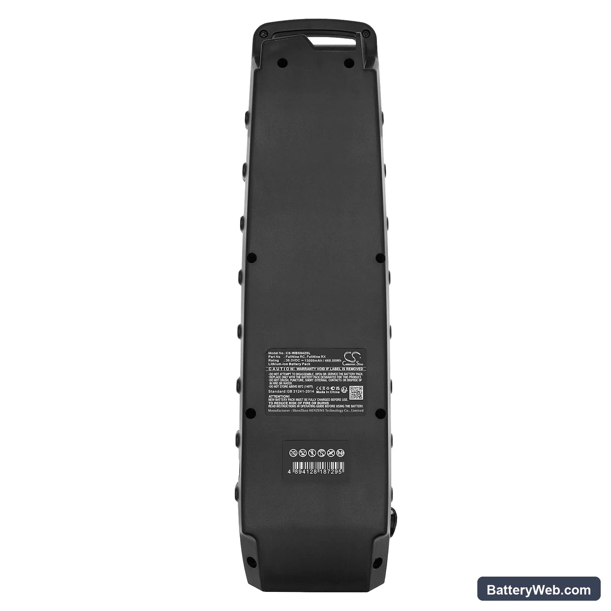 Winora B0S-20 Replacement Battery, 36V, 13000mAh, Li-ion 5