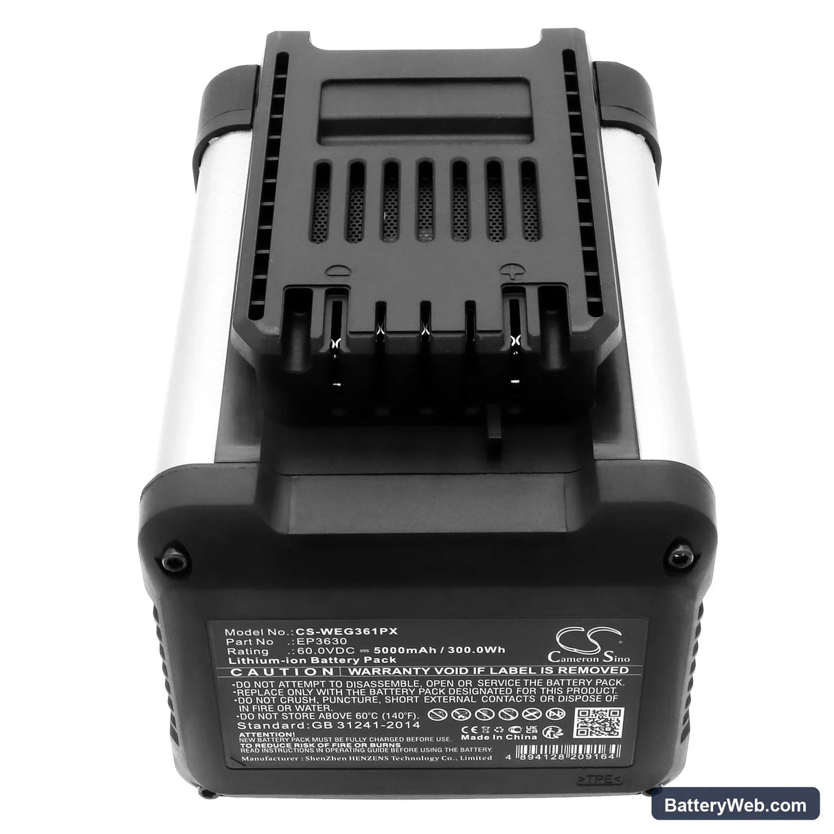 Worx ENVIRO EG361.9 60V Replacement Battery, 60V, 5000mAh, Li-ion 5