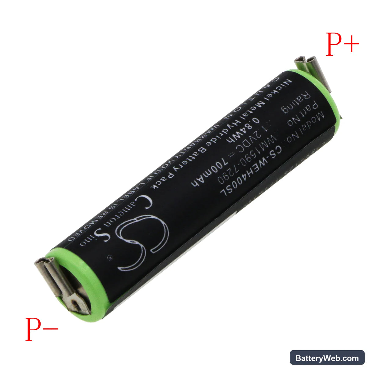 Wella Bella Replacement Battery, 1.2V, 700mAh, Ni-MH 2