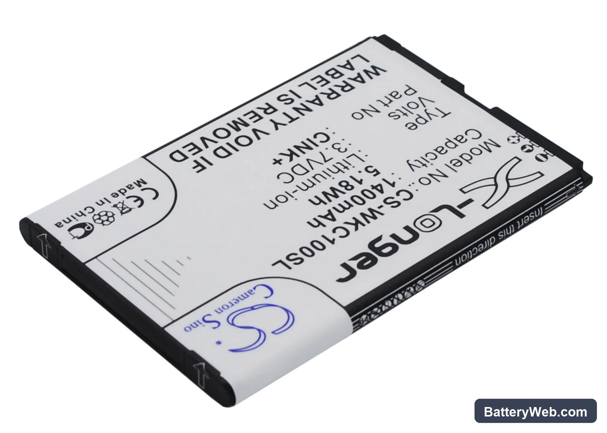 Wiko Cink Replacement Battery, 3.7V, 1400mAh, Li-ion 2