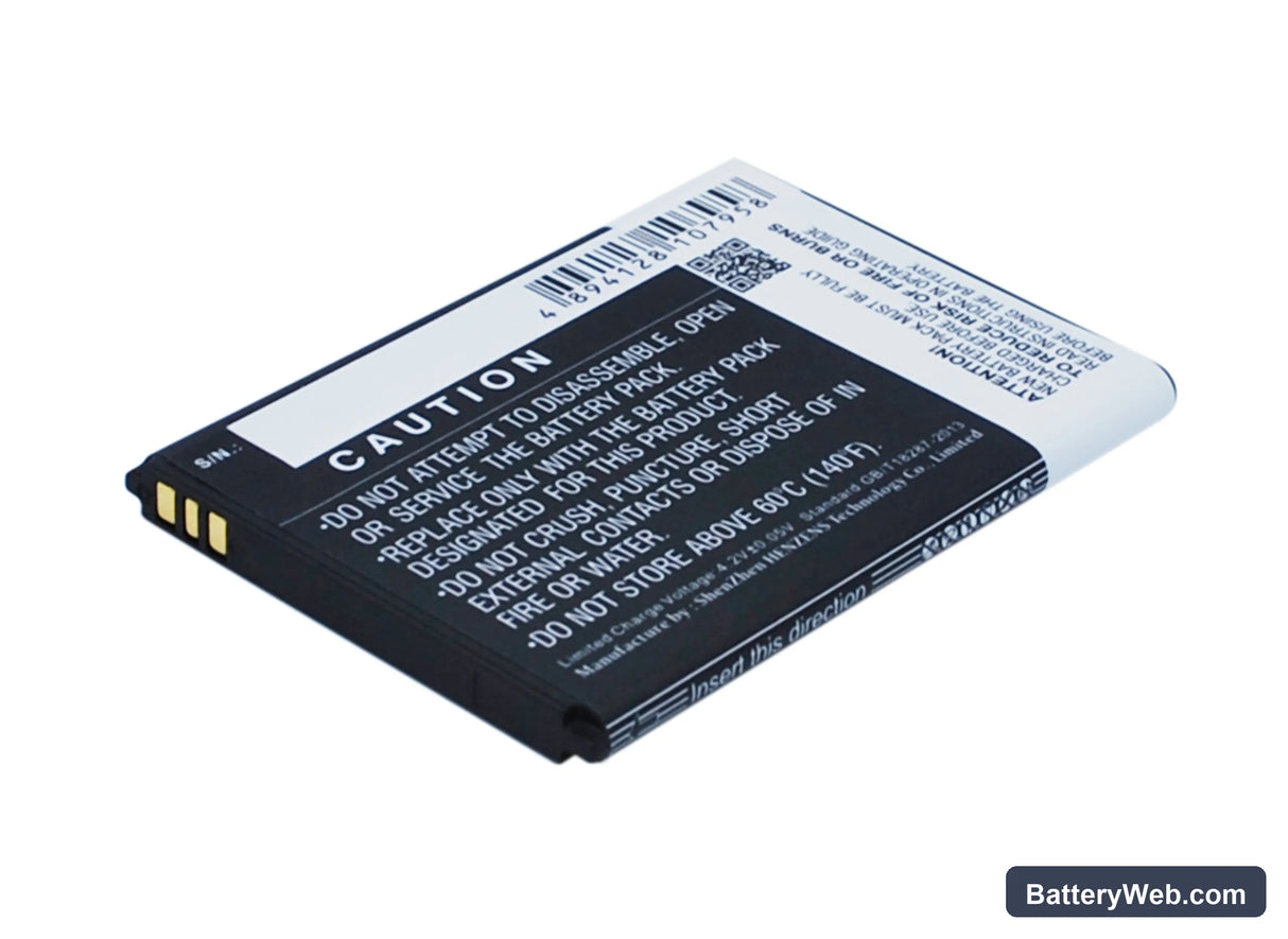 Wiko Jimmy Replacement Battery, 3.7V, 1700mAh, Li-ion 4