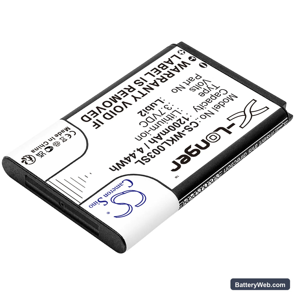 Vertu Ascent 2010 Replacement Battery, 3.7V, 1200mAh, Li-ion 2