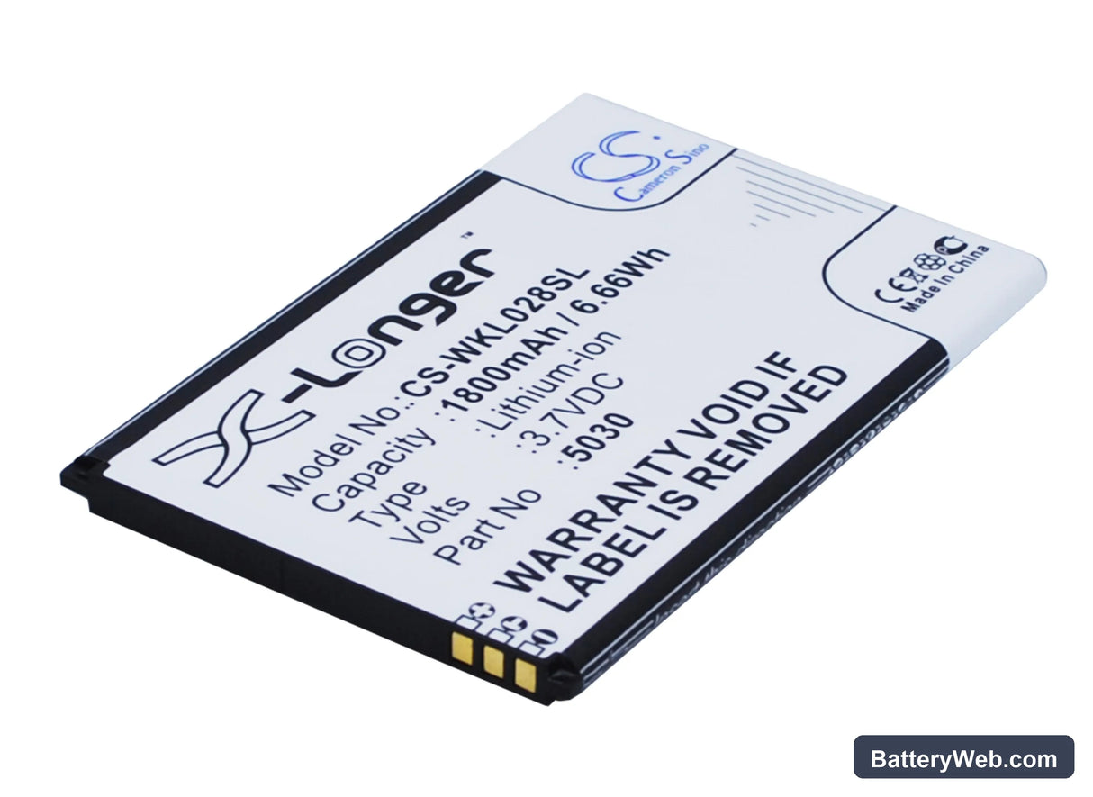 Wiko LENNY 2 Replacement Battery, 3.7V, 1800mAh, Li-ion 1