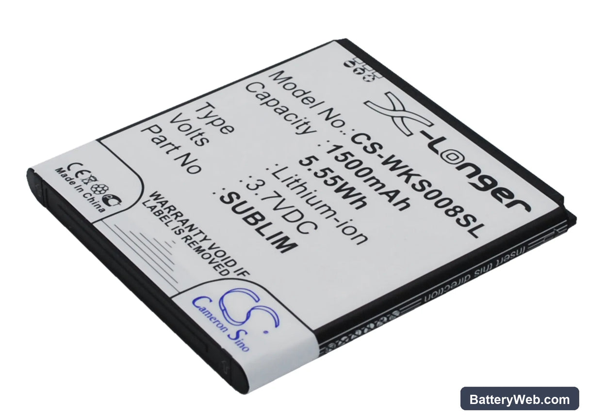 Fly IQ442 Replacement Battery, 3.7V, 1500mAh, Li-ion 3