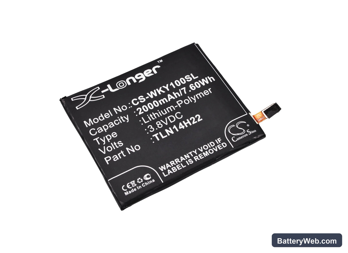 Wiko Highway Signs Replacement Battery, 3.8V, 2000mAh, Li-Polymer 1