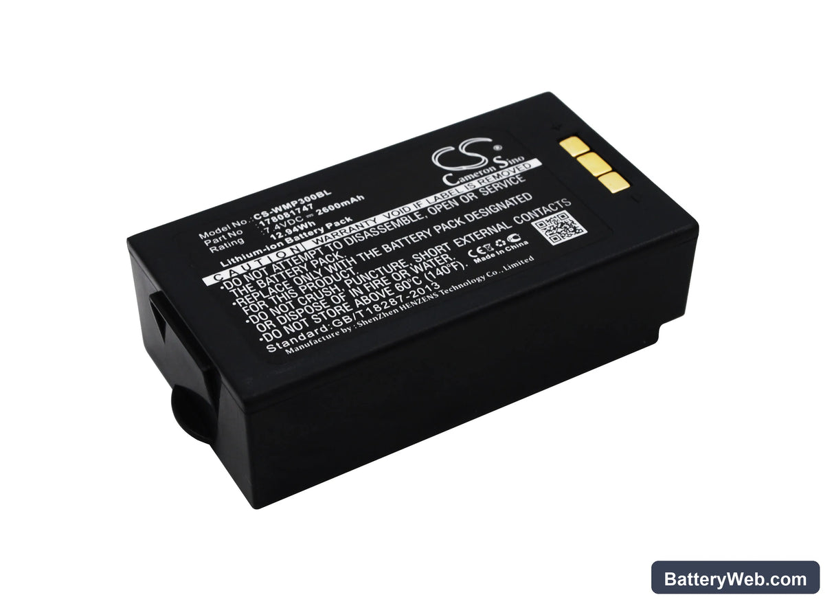 MobiWire MobiPrin 3 Replacement Battery, 7.4V, 2600mAh, Li-ion 1