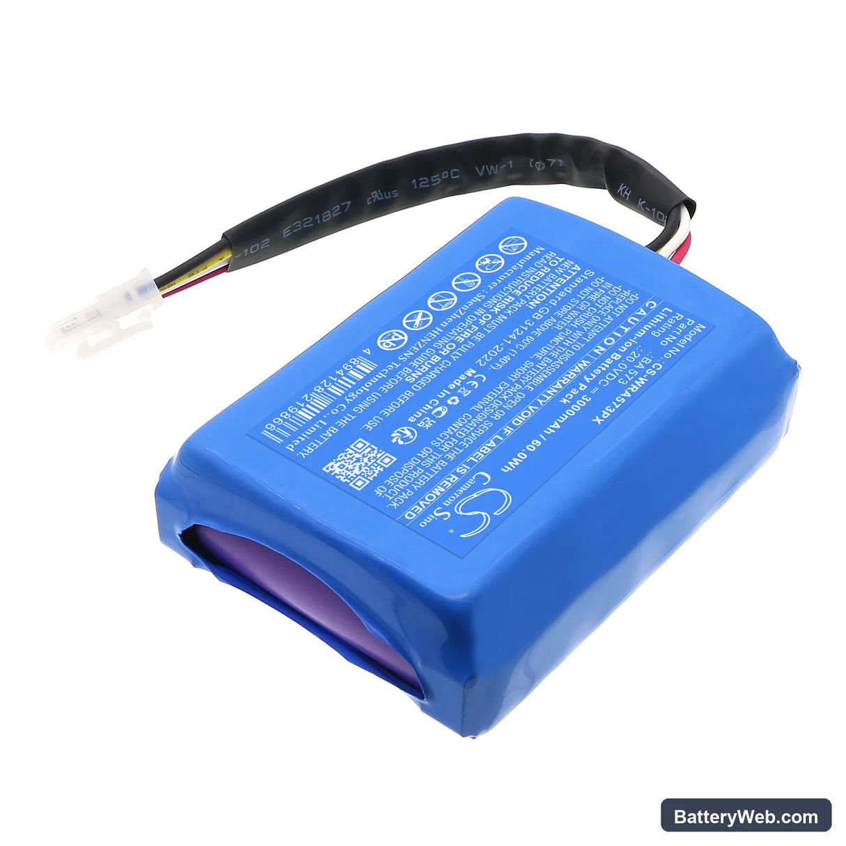 Mowox RM 1000 WiU-SN Replacement Battery, 20V, 3000mAh, Li-ion 2