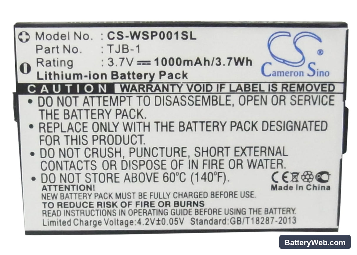 MaxCom MM550BB Replacement Battery, 3.7V, 1000mAh, Li-ion 5