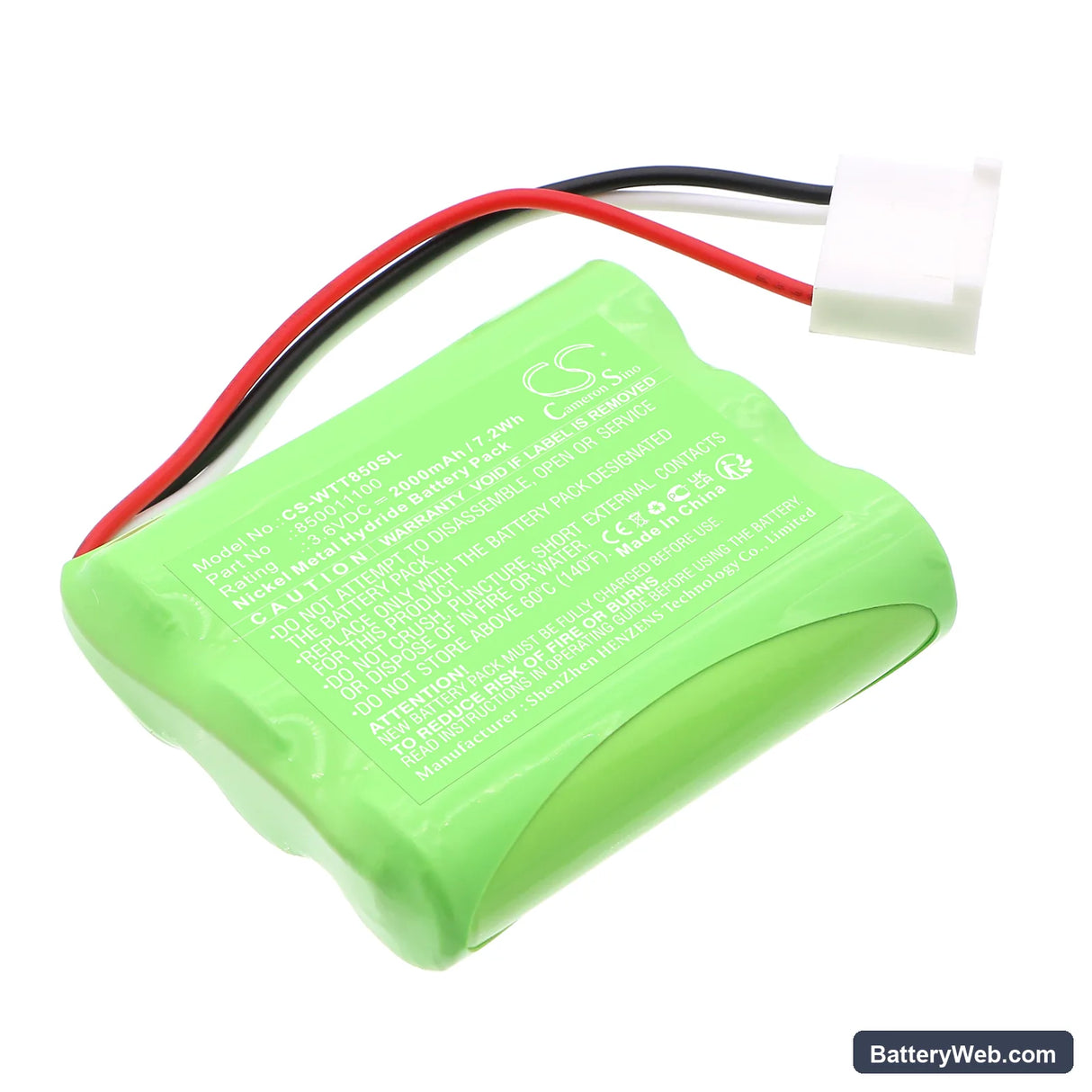 WITT Oxybaby Replacement Battery, 3.6V, 2000mAh, Ni-MH 1