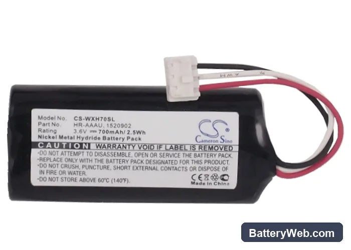 Kadus Clipper HS70 Replacement Battery, 3.6V, 700mAh, Ni-MH 6