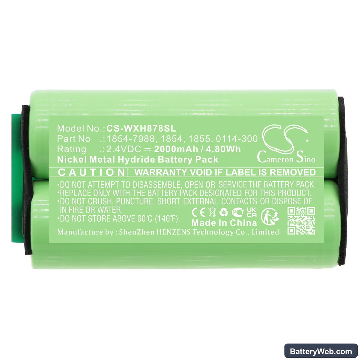 Wahl Professional Animal Arco Replacement Battery, 2.4V, 2000mAh, Ni-MH 5