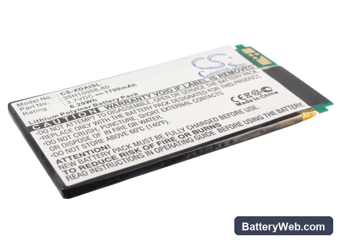 MWG XDA Replacement Battery, 3.7V, 1700mAh, Li-Polymer 1