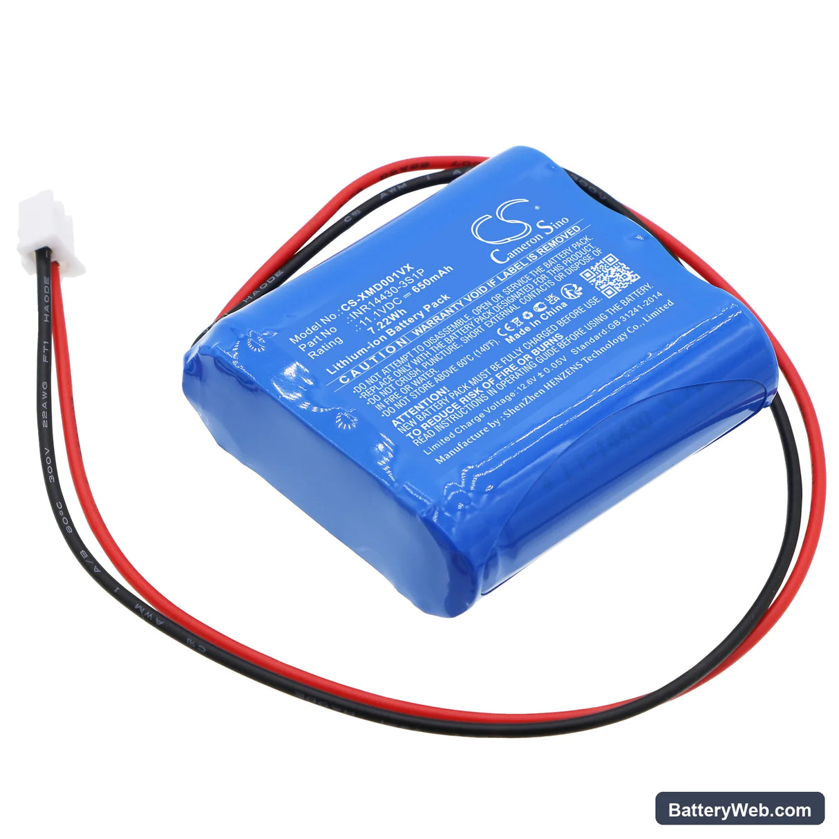 Xiaomi Mijia WXCDJ01SWDK Replacement Battery, 11.1V, 650mAh, Li-ion 1
