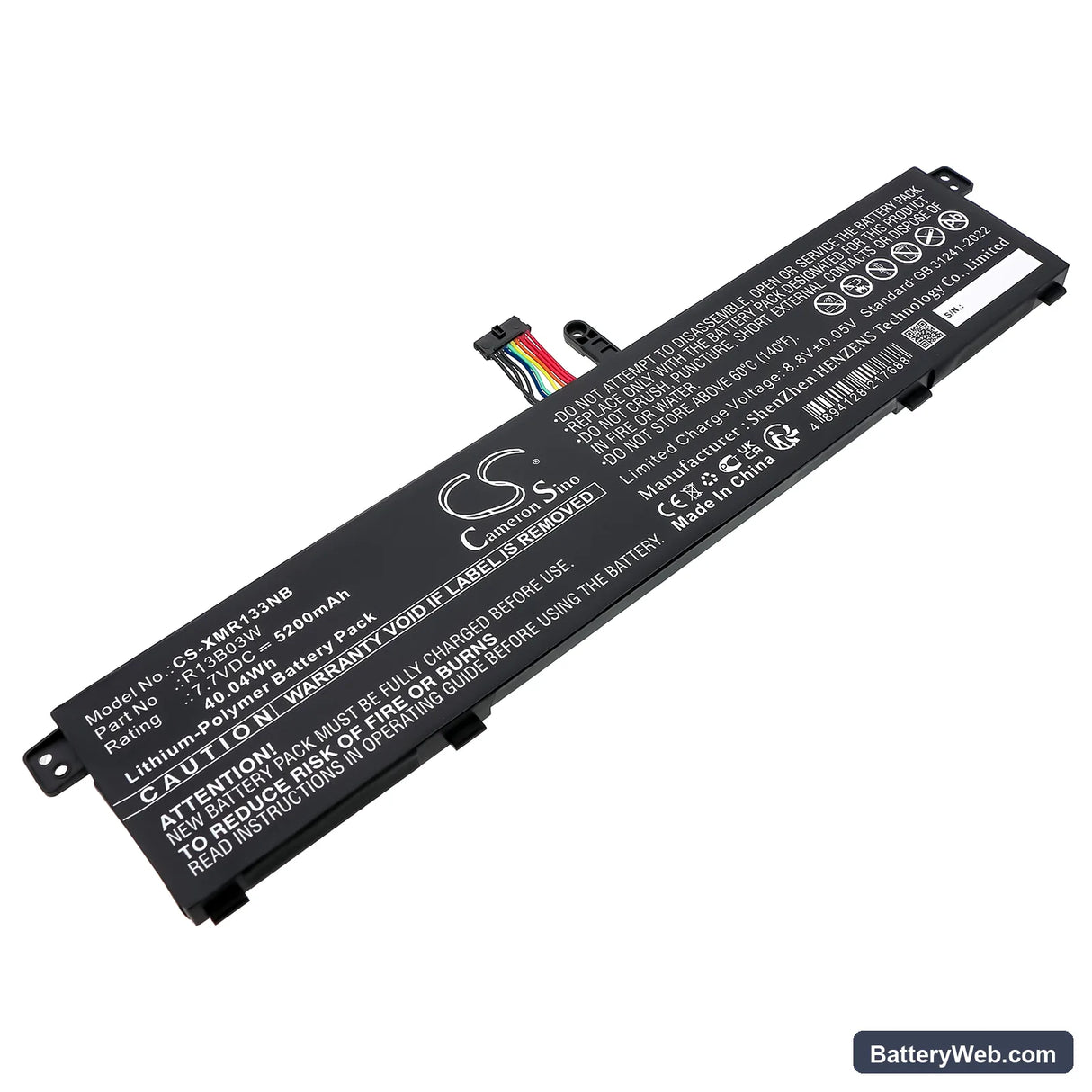 Xiaomi MI AIR 13.3 Replacement Battery, 7.7V, 5200mAh, Li-Polymer 1