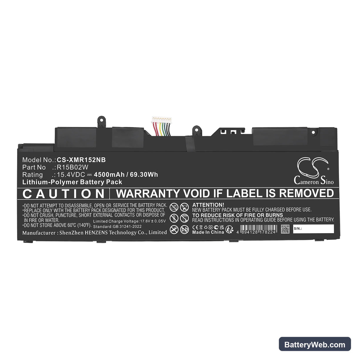Xiaomi RedmiBook Pro 15 2021 Replacement Battery, 15.4V, 4500mAh, Li-Polymer 3