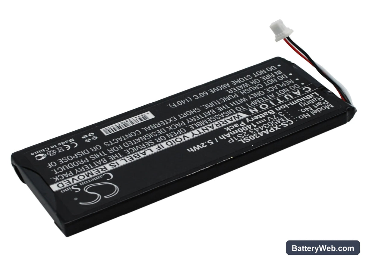 Xpend Smart Remote WQAGA43 Replacement Battery, 3.7V, 1400mAh, Li-ion 3