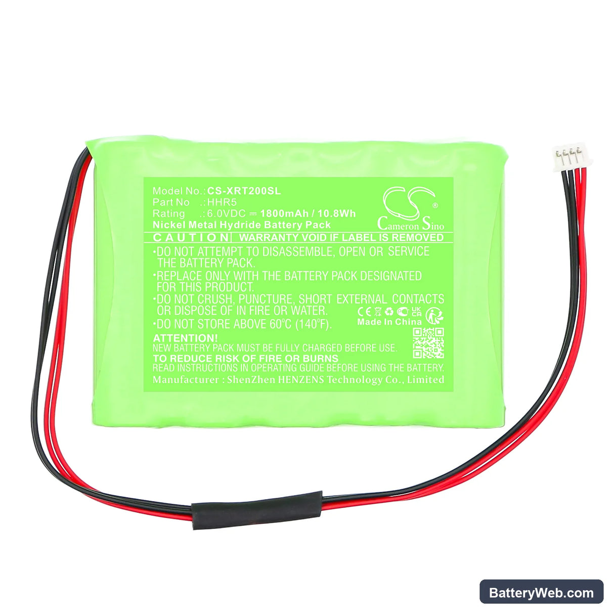 X-Rite CCD4 Replacement Battery, 6V, 1800mAh, Ni-MH 3