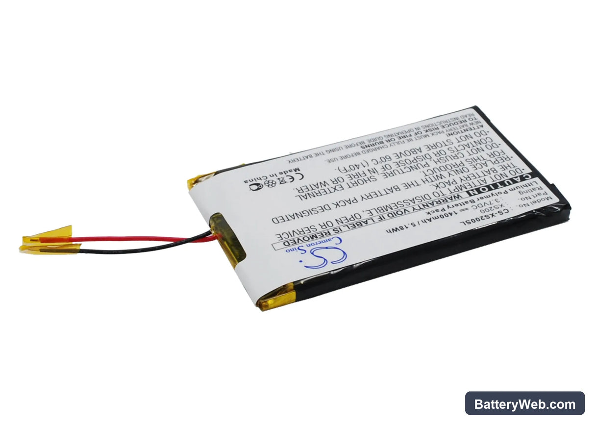 Archos Gmini XS200 Replacement Battery, 3.7V, 1400mAh, Li-ion 2