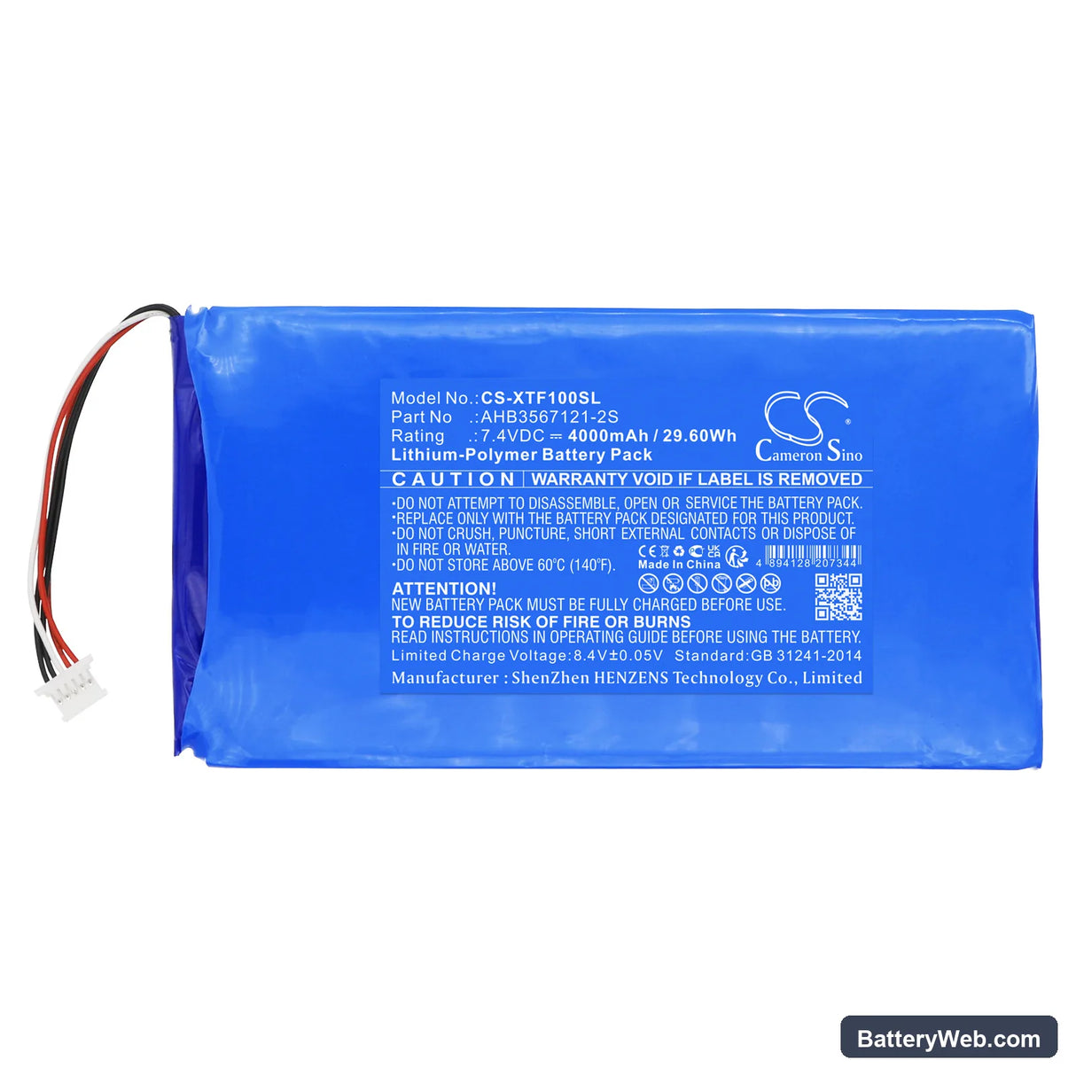 XTOOL AutoProPAD FULL Version Auto Key Programmer Replacement Battery, 7.4V, 4000mAh, Li-Polymer 3