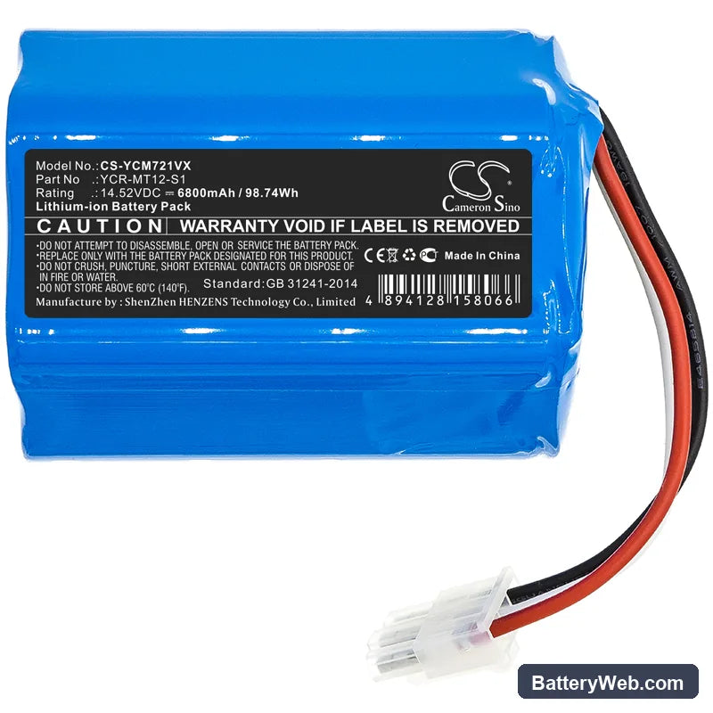 Miele Scout RX2 120 Replacement Battery, 14.52V, 6800mAh, Li-ion 3
