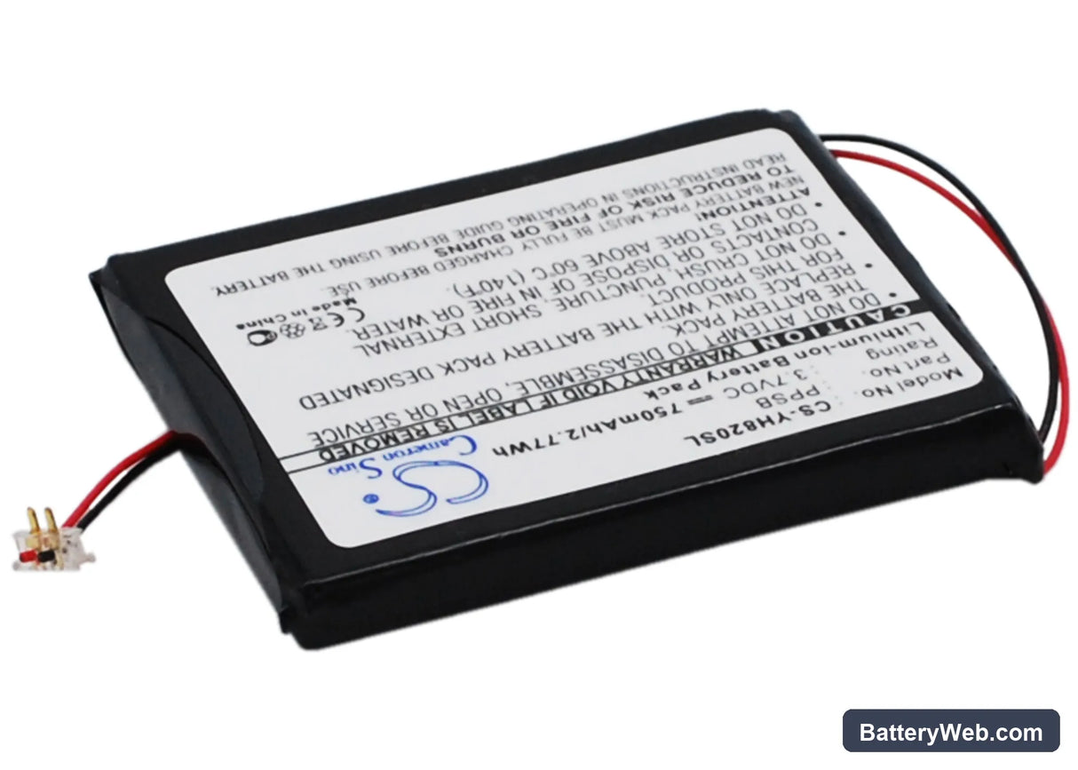 Samsung YEEP YH-820 Replacement Battery, 3.7V, 750mAh, Li-ion 3
