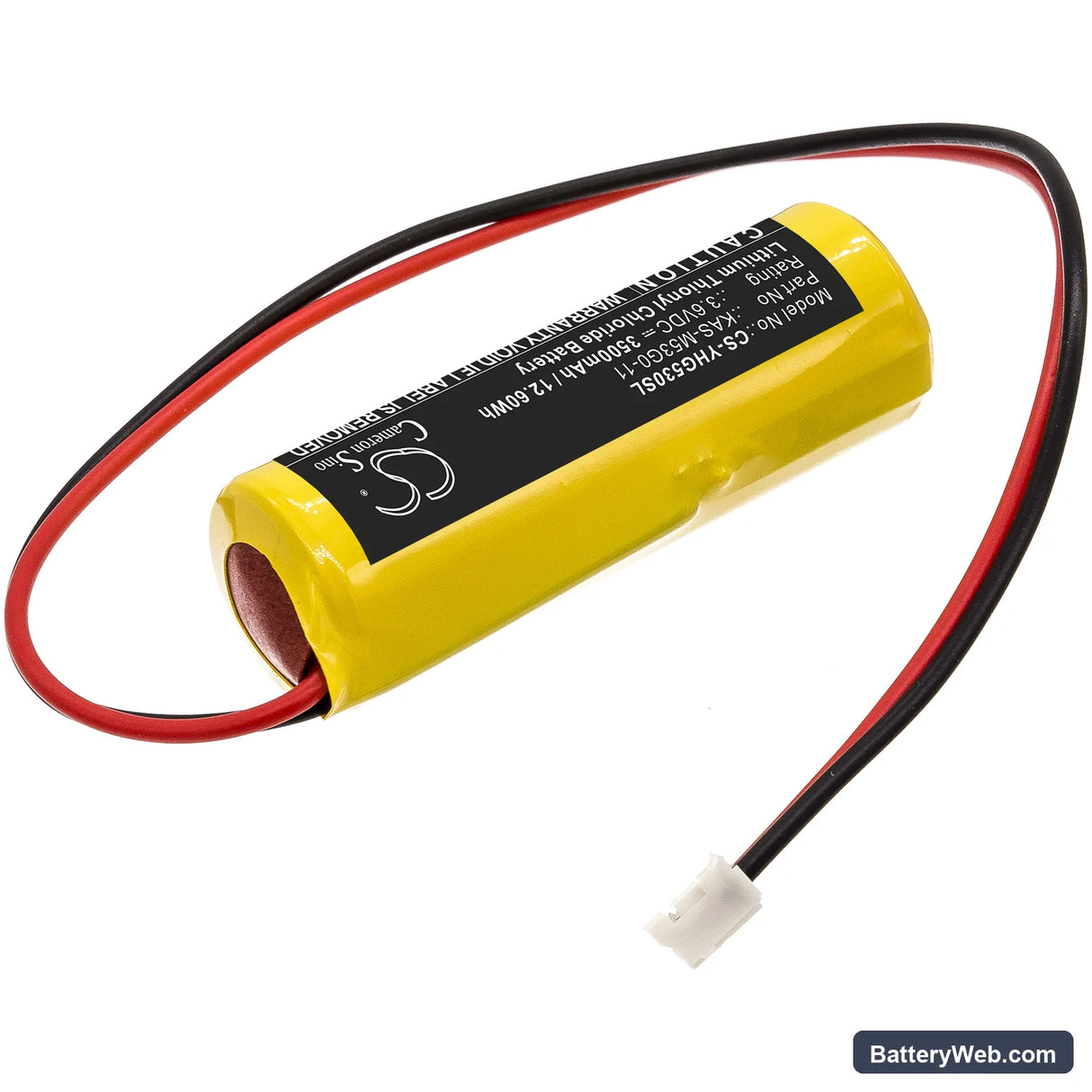 Yamaha KAS-M53G0-10 Replacement Battery, 3.6V, 3500mAh, Li-SOCl2 2