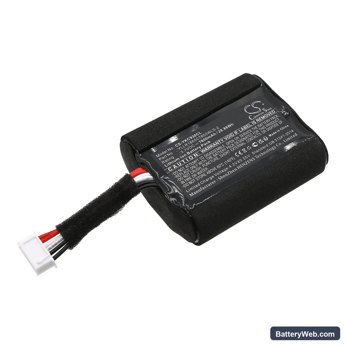 Yealink CP930W Replacement Battery, 3.7V, 7800mAh, Li-ion 1