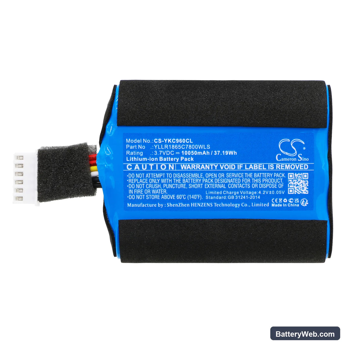 Yealink CP925 Replacement Battery, 3.7V, 10050mAh, Li-ion 3