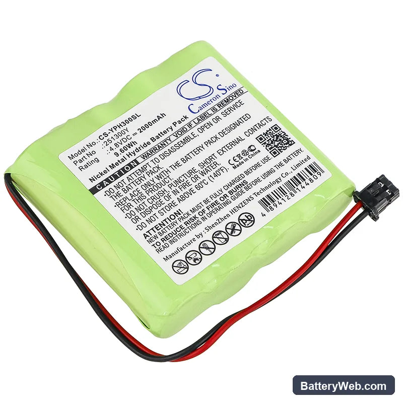 YSI pHotoFlex pH Replacement Battery, 4.8V, 2000mAh, Ni-MH 1