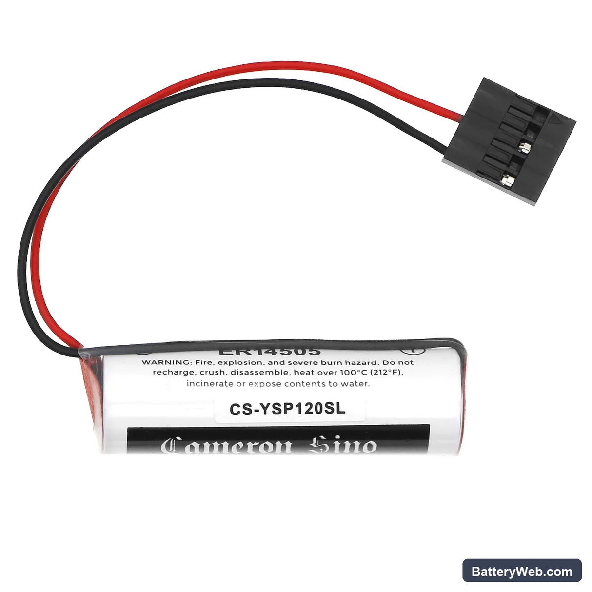 Yaskawa JEFMC-CU10 Replacement Battery, 3.6V, 2700mAh, Li-SOCl2 3
