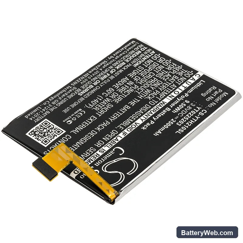Yota YotaPhone 2 Replacement Battery, 3.8V, 2500mAh, Li-Polymer 2