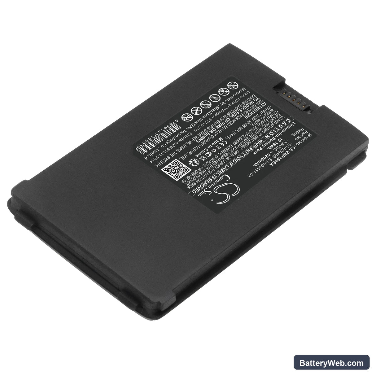 Zebra TC21 Replacement Battery, 3.8V, 5200mAh, Li-ion 2