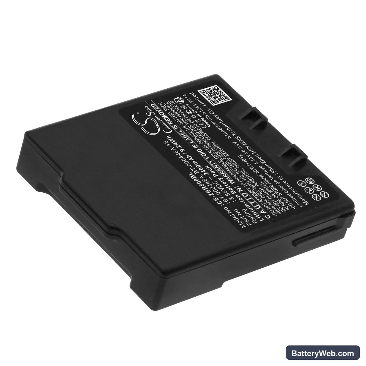 Zebra WS50 Replacement Battery, 3.85V, 2400mAh, Li-ion 2
