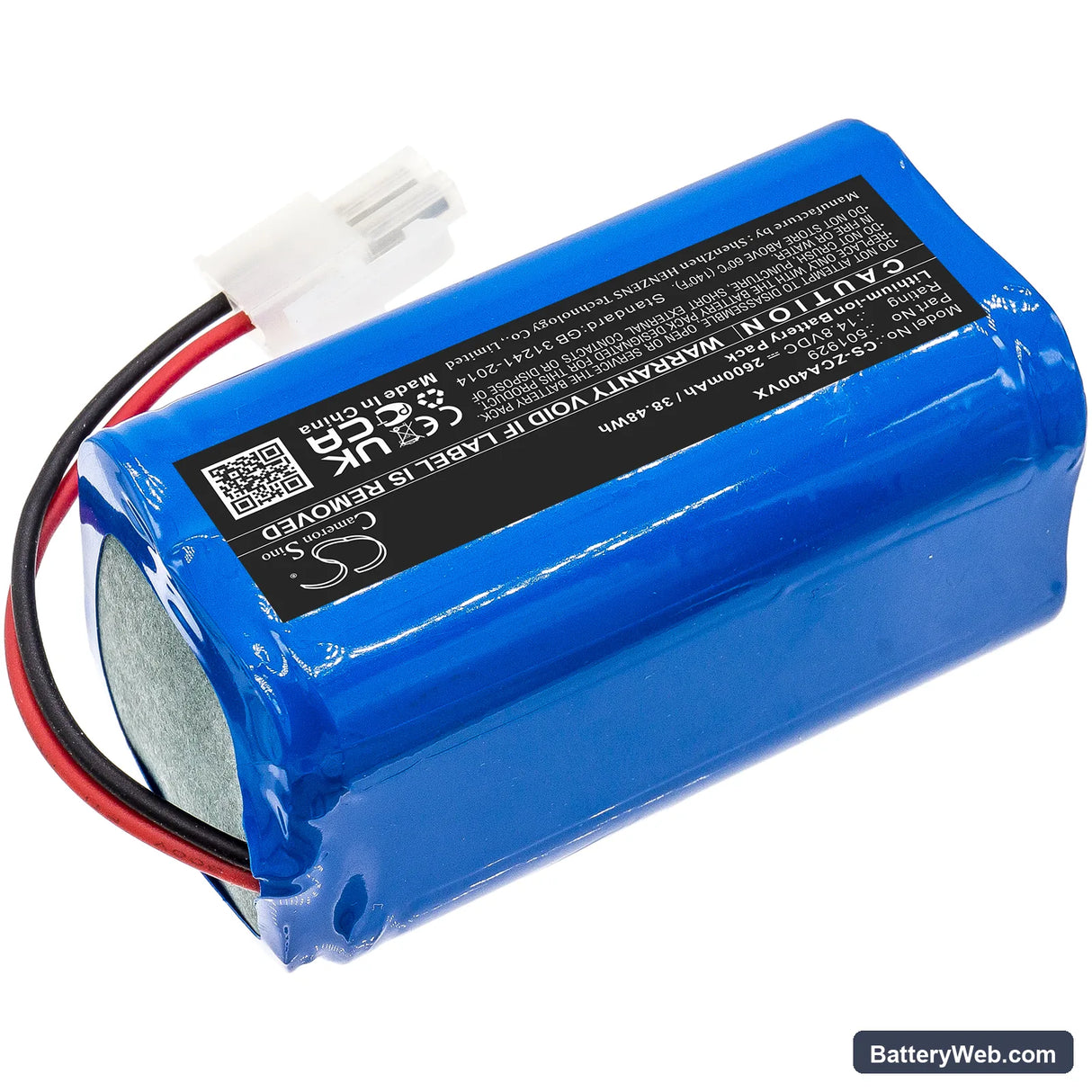 Zaco A4s Replacement Battery, 14.8V, 2600mAh, Li-ion 2