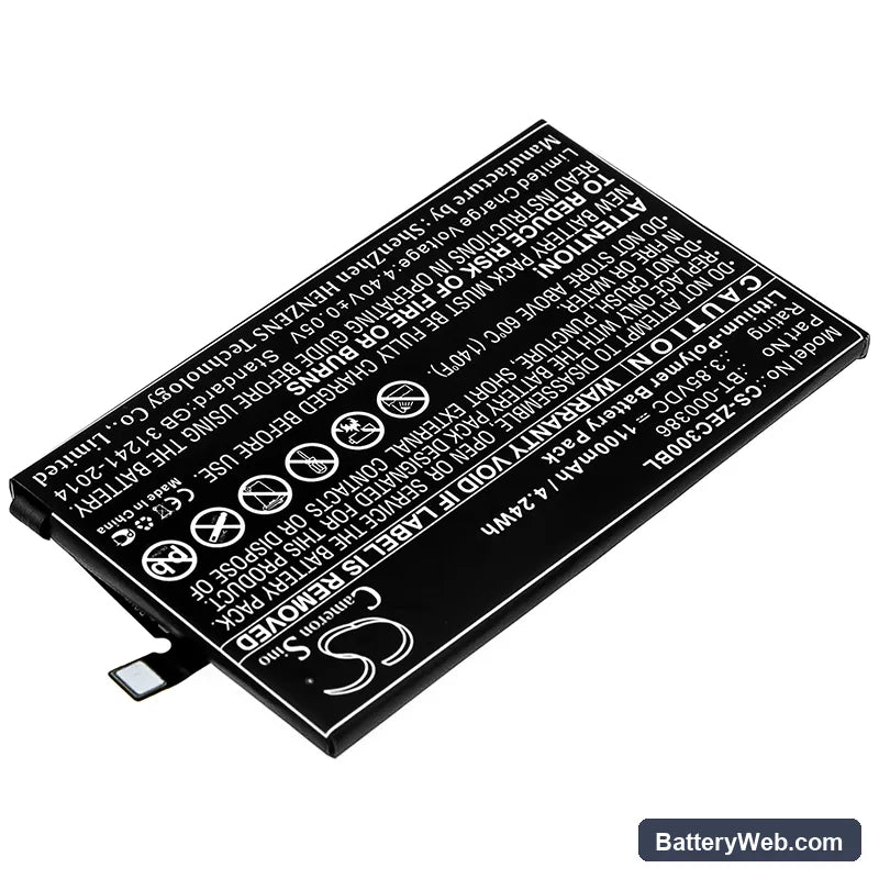 Zebra EC30 Replacement Battery, 3.85V, 1100mAh, Li-Polymer 2