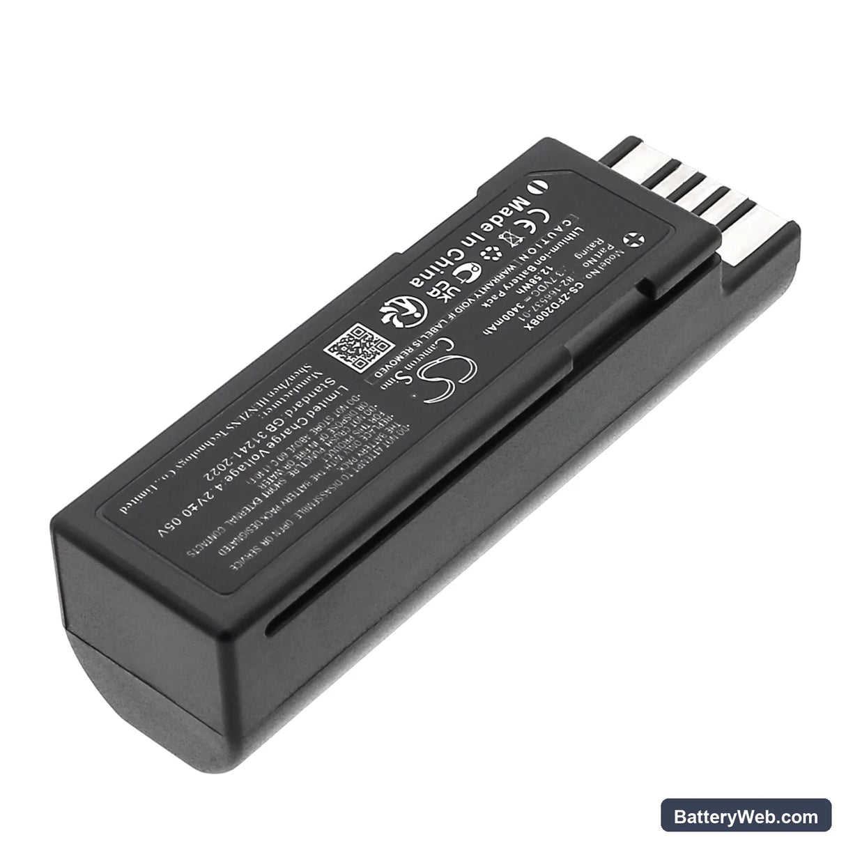 Zebra RFD2000 Replacement Battery, 3.7V, 3400mAh, Li-ion 2