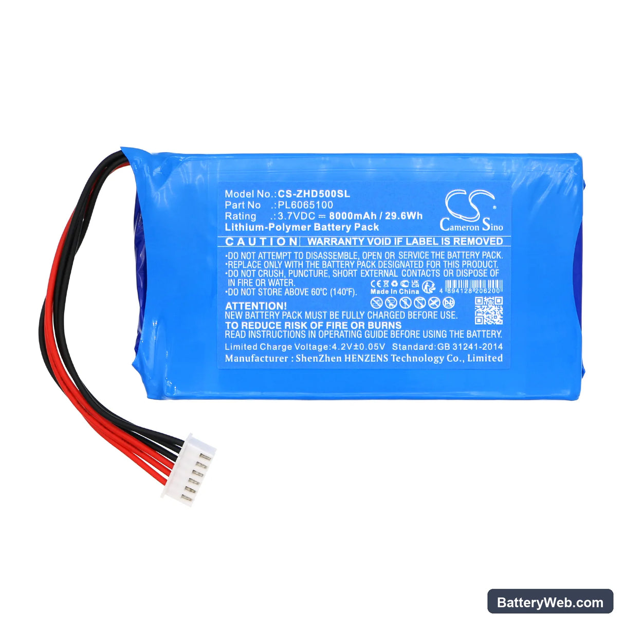 Zenith Z5 Diagnostic Scan Tools Replacement Battery, 3.7V, 8000mAh, Li-Polymer 3
