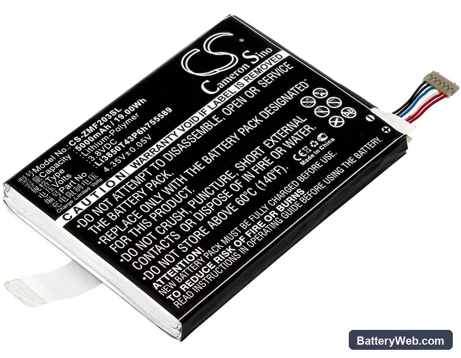 ZTE 203Z Replacement Battery, 3.8V, 5000mAh, Li-Polymer 1